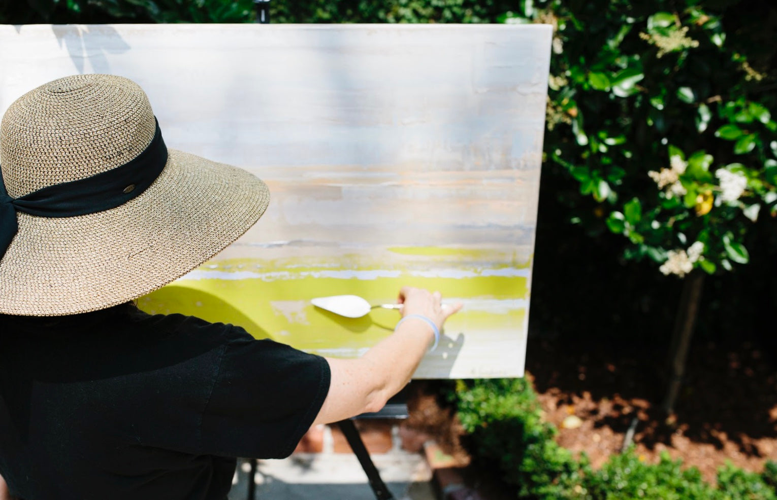 Barbara Sussberg, painting en plein air