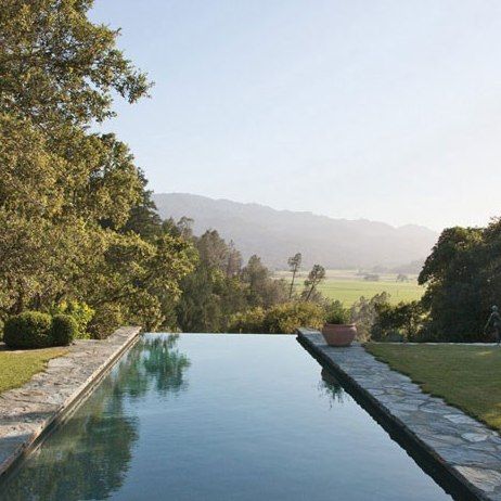 The pool inspiration came straight out of this beautiful one designed by Bobby McAlpine, and photographed by Roger Davies for Architectural Digest.