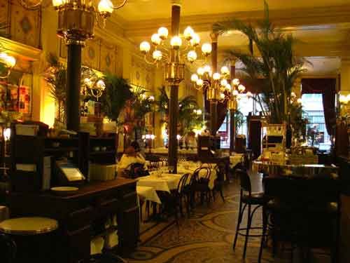 The sumptuous decor of the iconic Grand Colbert restaurant