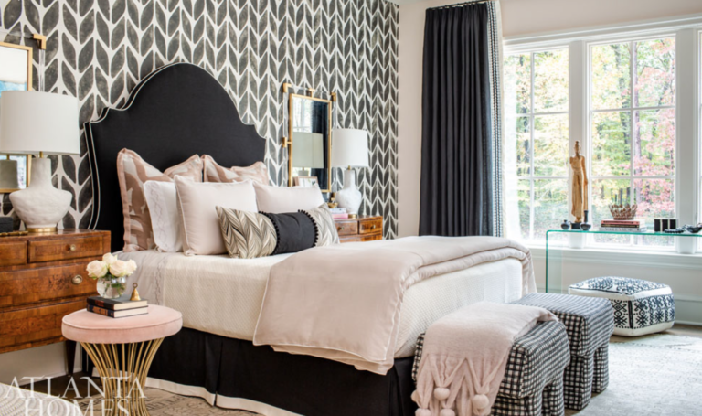 The bubbly duo, <a href="https://montgomerygratch.com/about/" target="_blank">Montgomery Gratch</a>, wanted a bedroom that would be perfect for a well-traveled young lady who loves art and fashion.  We think they nailed it!