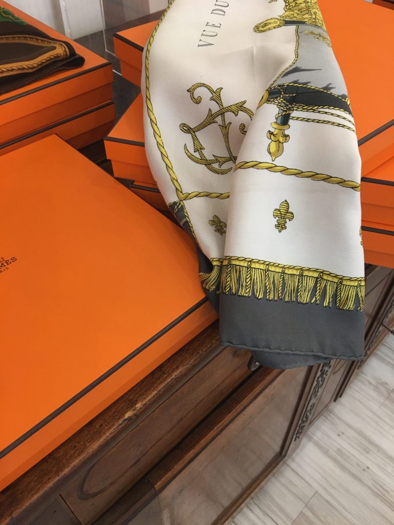 Hermes in the store.