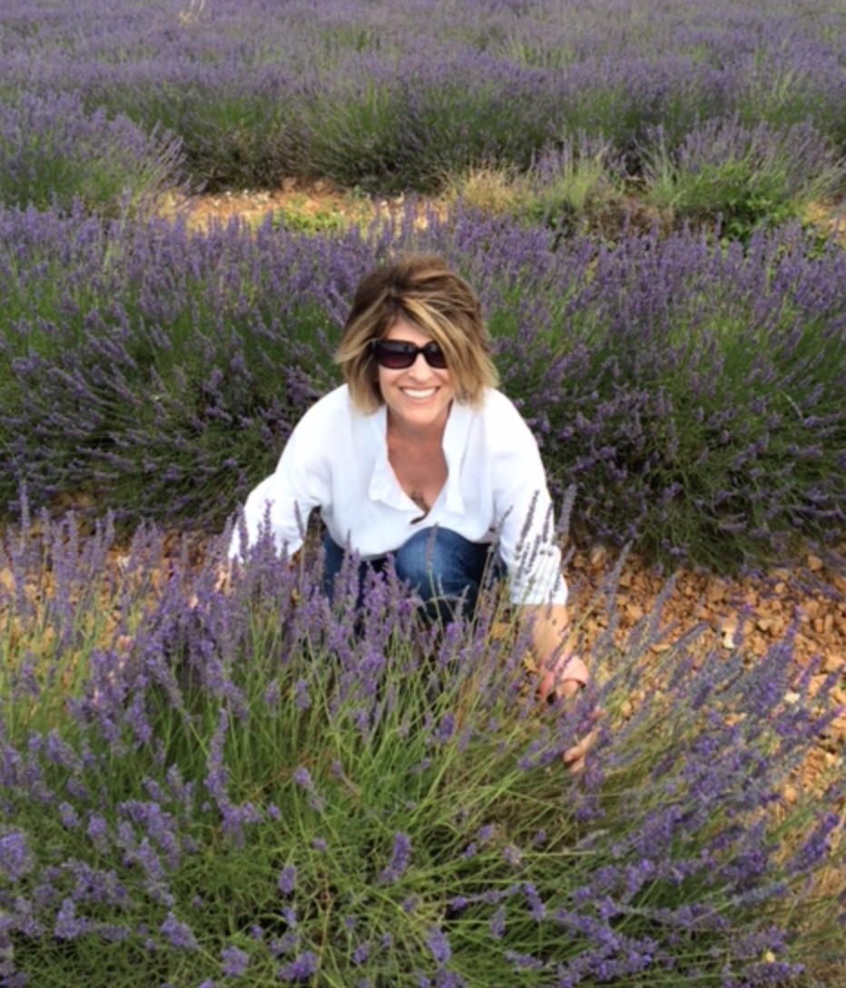 Linda in the lavender.