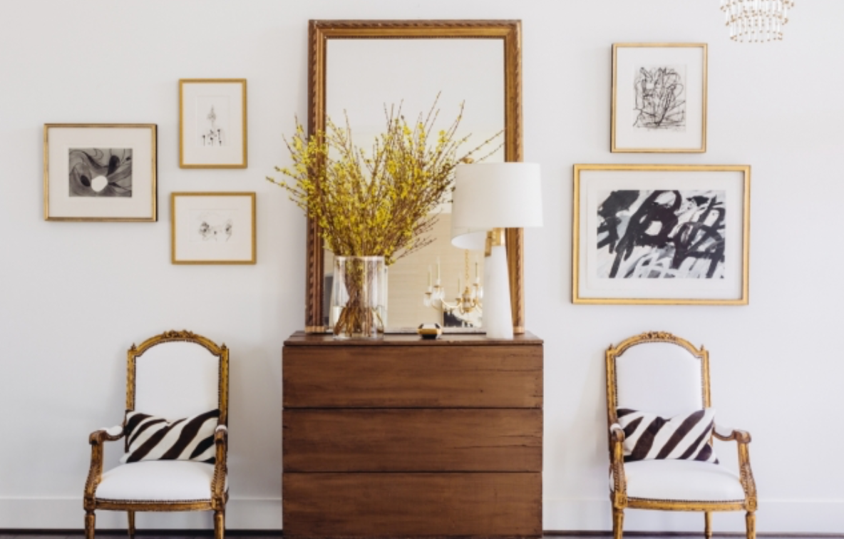 Oh be still our hearts. Black, white, gold, old and new.  Le mix! <a target="_blank" href="https://luxesource.com/features/article/a-texas-home-gets-a-modern-makeover-with-gold-acce">Luxe Source</a>. 