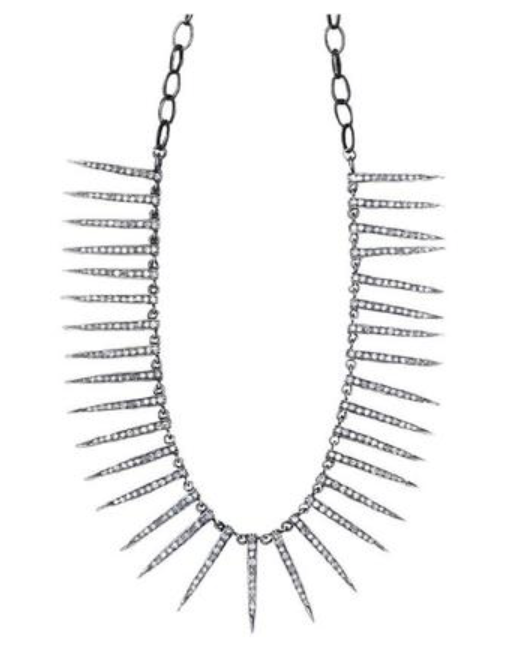 A <a href="https://huffharrington.com/collections/jewelry/products/s-carter-designs-diamond-needle-necklace" target="_blank">diamond spear necklace</a> by S.Carter recently debuted in the store.