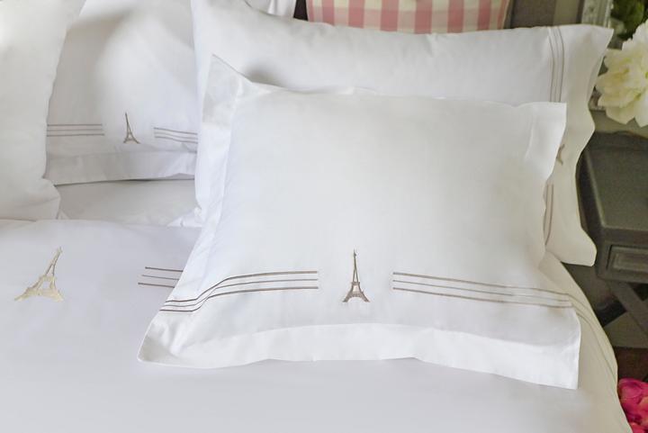 Everyone is raving about our <a href="https://huffharrington.com/products/european-square-sham-pillow-cover" target="_blank">new sheets from Paris</a>. There’s too much to say about them here, but what a great gift! If you can’t spring for a whole set, she’ll be thrilled with a pair of shams.
