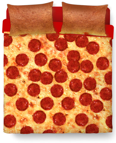 Pizza Bed Duvet Cover and Pillow Case Combo