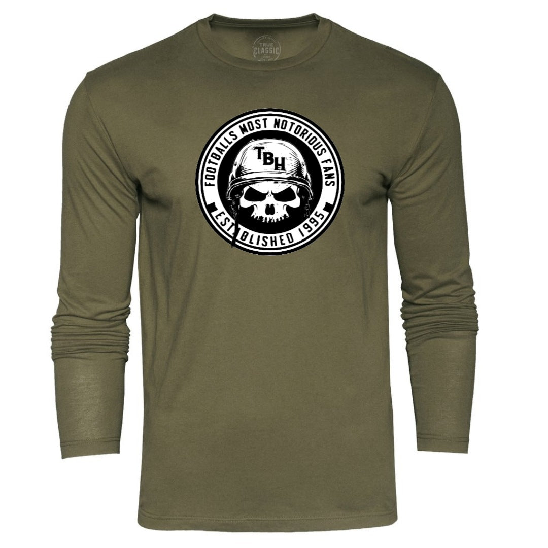 TBH Skull Flag Military Long Sleeve Shirt – The Black Hole