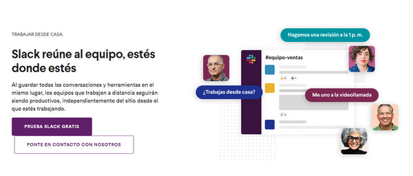 Slack - app de mensajería instantánea