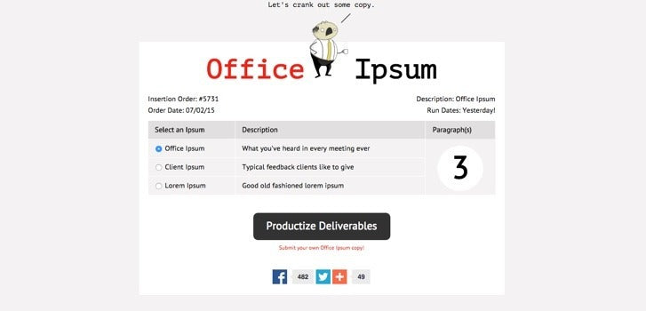 Office ipsum_generador