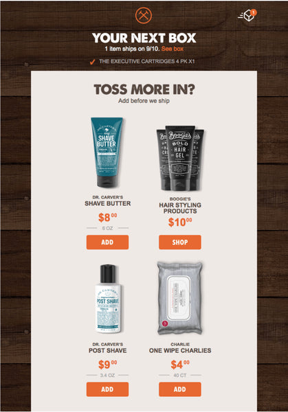 One dollar shave club_productos