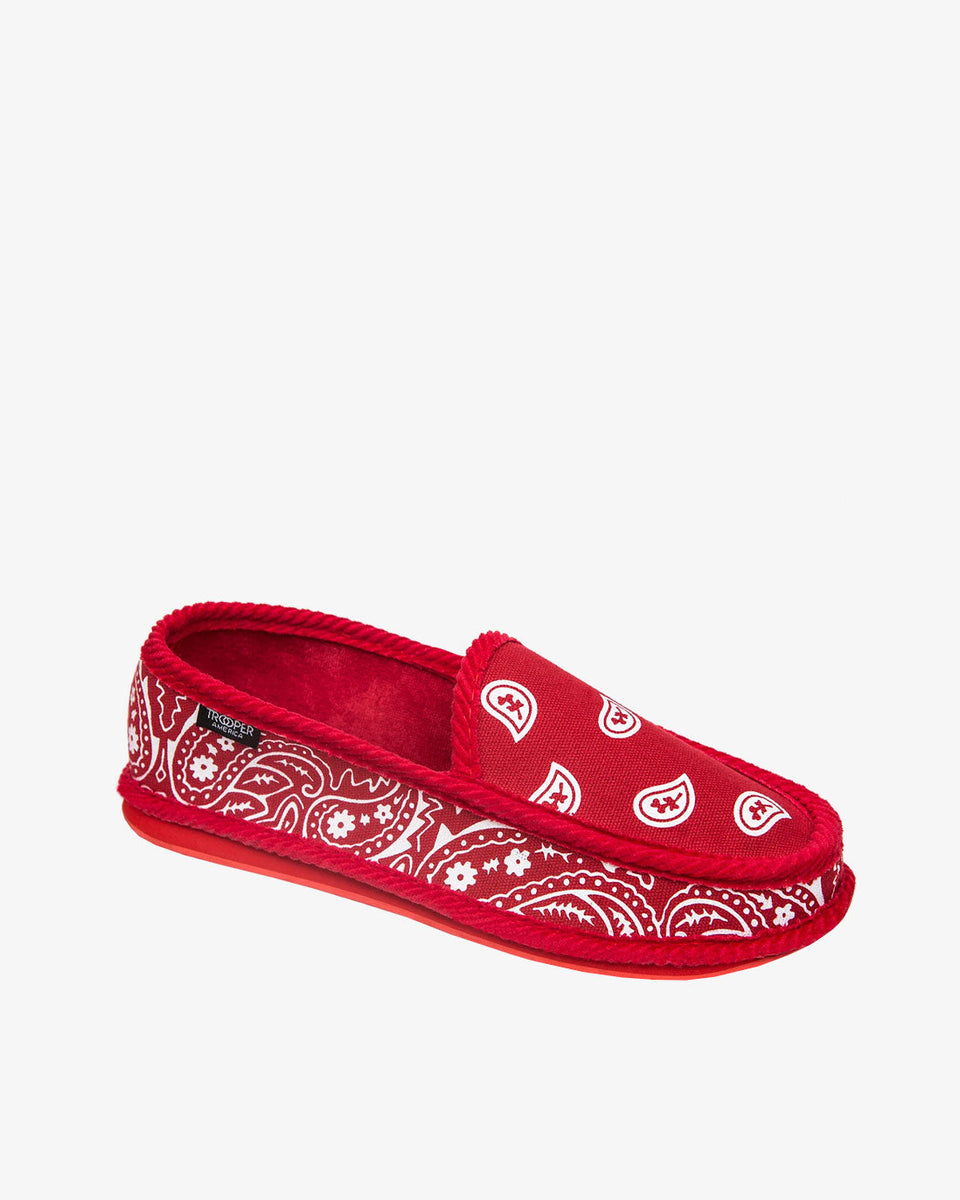 red bandana house shoes