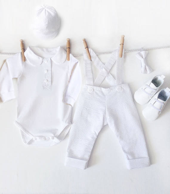 white christening outfit baby boy