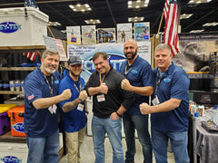 Icey-Tek USA coolers CEO Patrick Mudge with Navy SEAL Fund VP Thomas Dzerian and the ICEY-TEK crew at ATA 2020