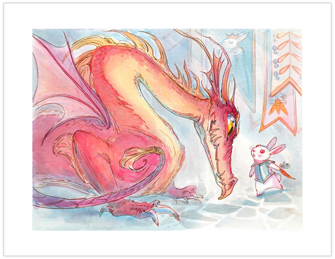 “Dealing with Dragons” Art Print by Casey Robin