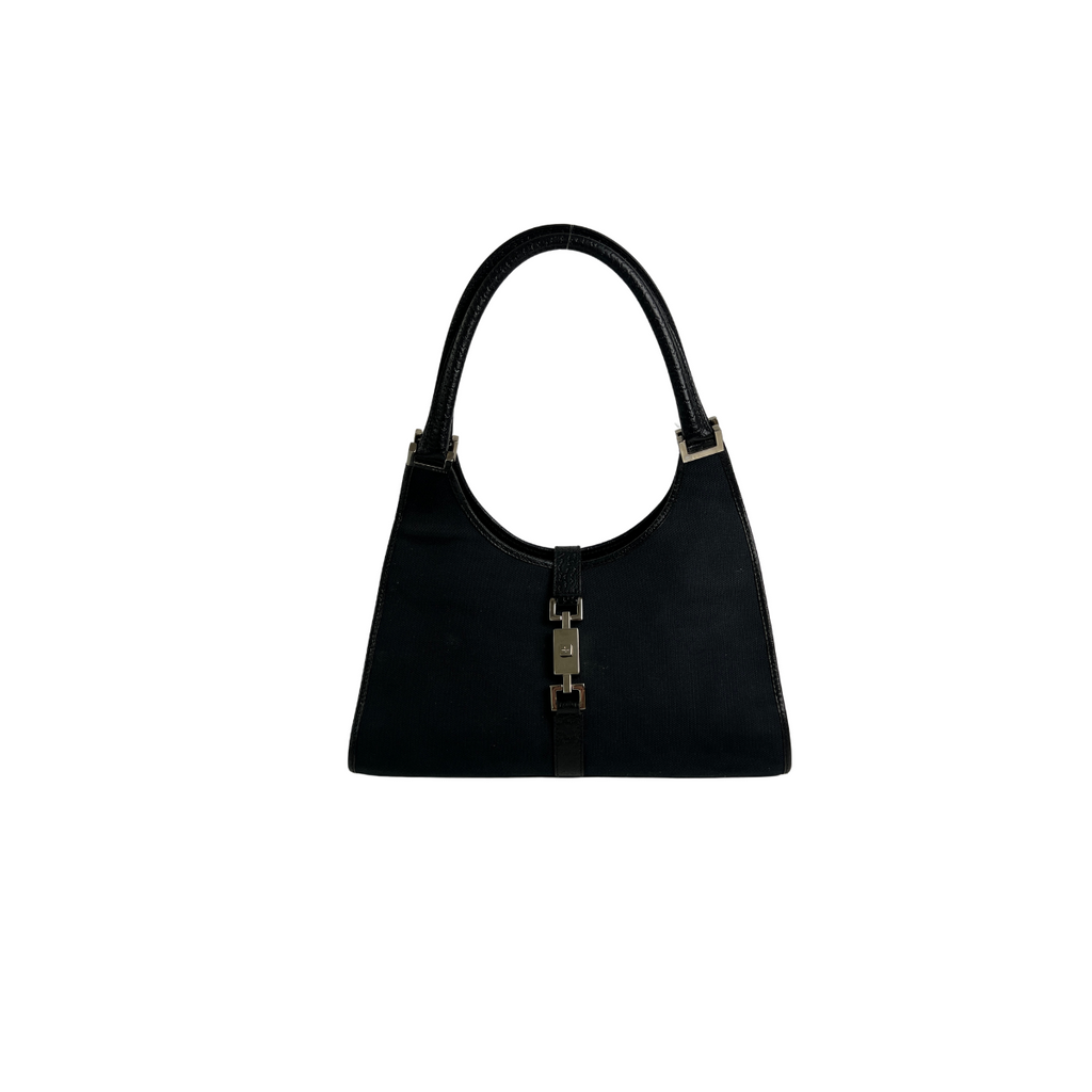 Gucci - Gucci Jackie black canvas - Handbag - Etoile Luxury Vintage 