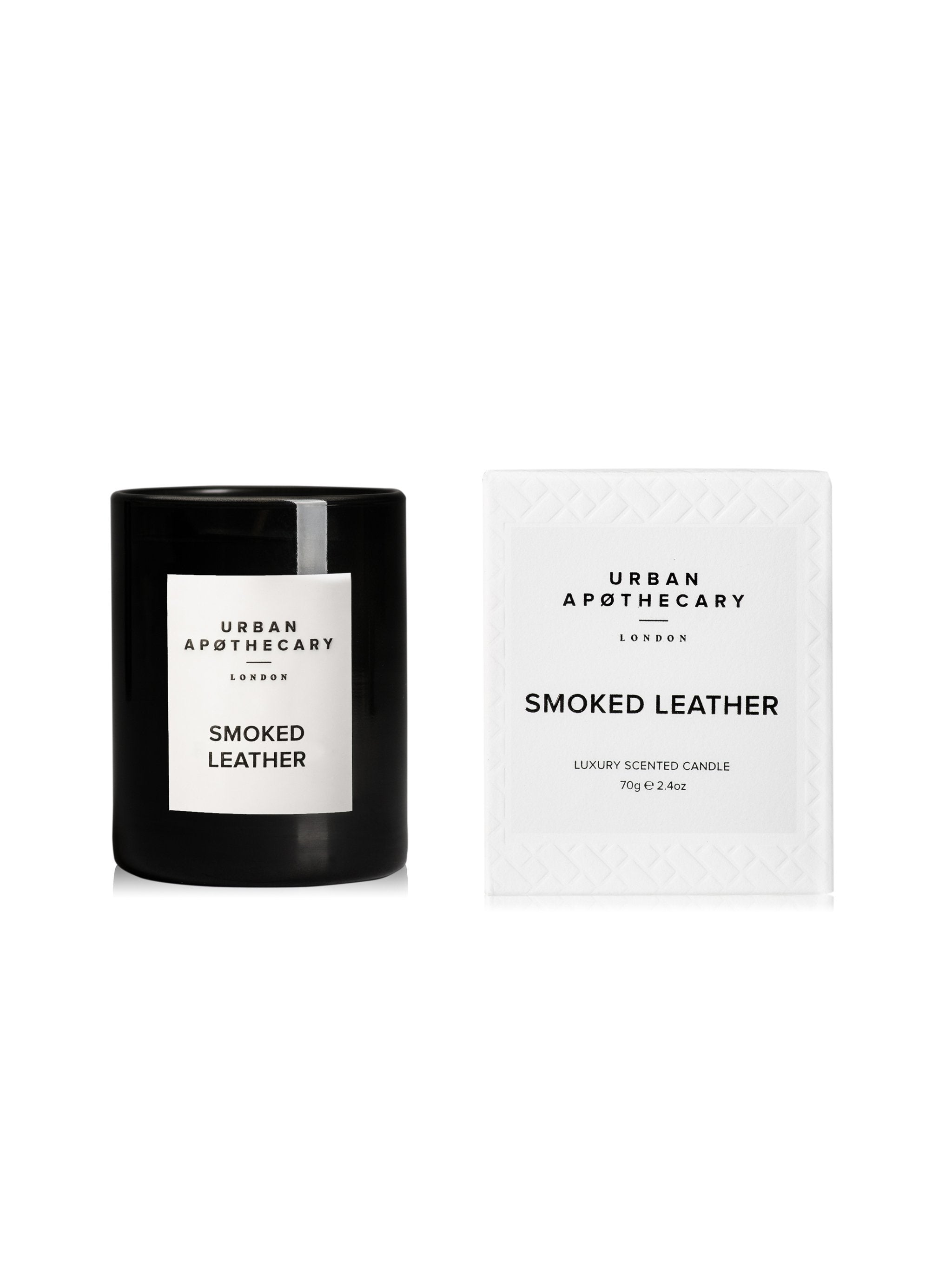 leather scented candle