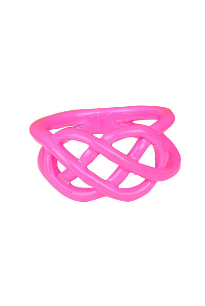 Pink Neon Dipped Pretzel Ring – Jewel Candy