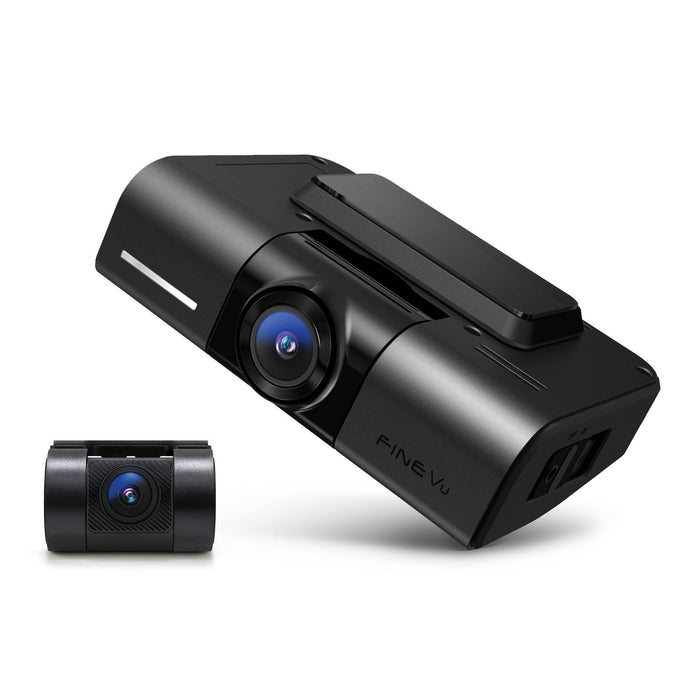 FineVu GX1000 2K QHD Dual-Channel Dash Cam - Dash Cams - FineVu GX1000 2K QHD Dual-Channel Dash Cam - 128GB, 2-Channel, 2K QHD @ 30 FPS, ADAS, Adhesive Mount, App Compatible, Camera Alerts, Desktop Viewer, G-Sensor, GPS, Hardwire Install, Loop Recording, Mobile App, Mobile App Viewer, Night Vision, Parking Mode, sale, Security, South Korea, Super Capacitor, Voice Alerts, Wi-Fi - BlackboxMyCar