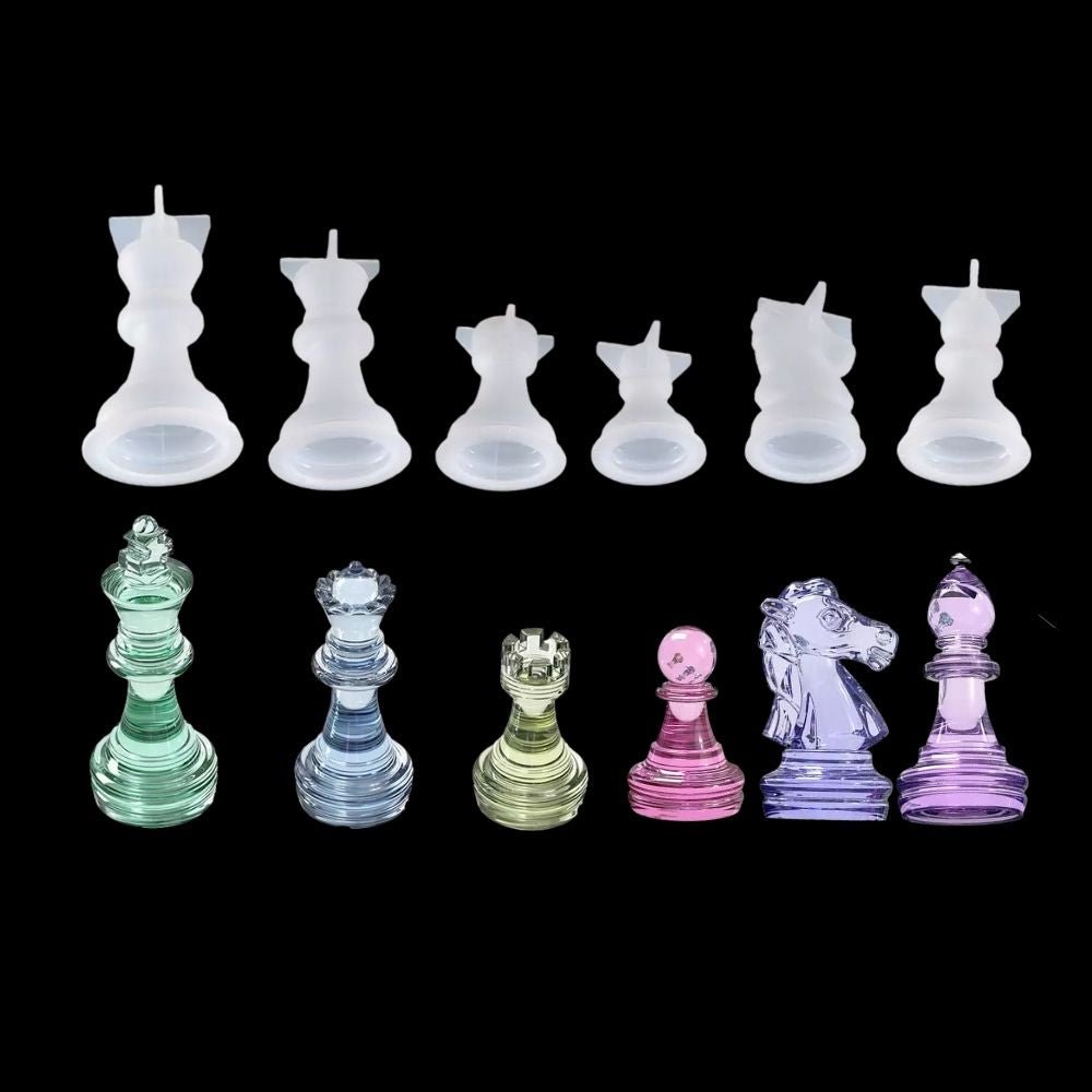 leider poort leeg Siliconen mallen voor schaakstukken (7 delige set) - Resin Art – itsOkay