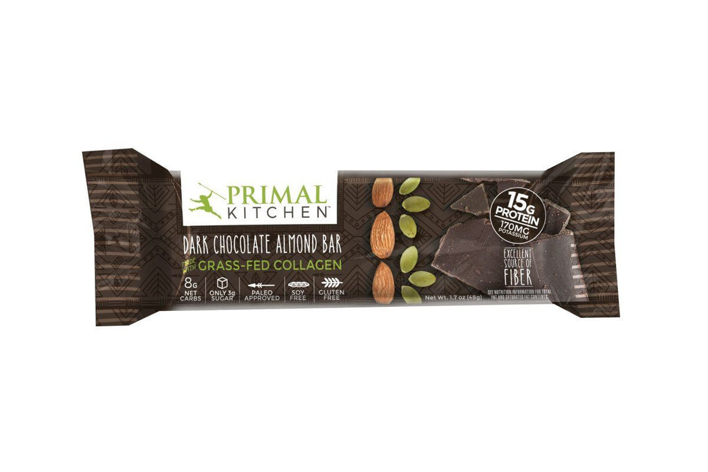 primal kitchen dark chocolate almond collagen protein bar
