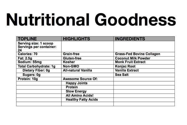Vanilla Collagen Fuel Protein Shake By Primal Kitchen Barefoot Provisions