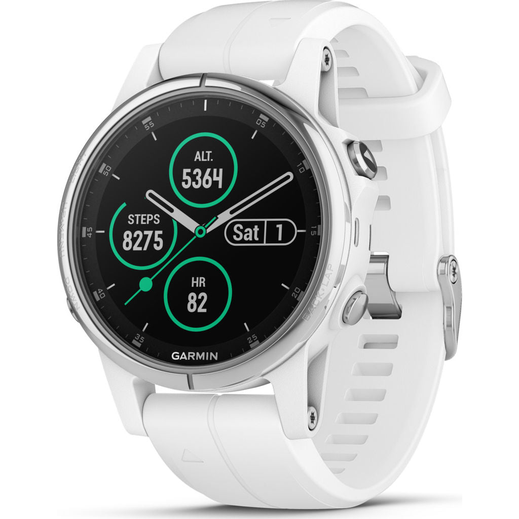 Garmin Fenix 5S Sapphire Multisport GPS Watch, Carrara White – Sportique