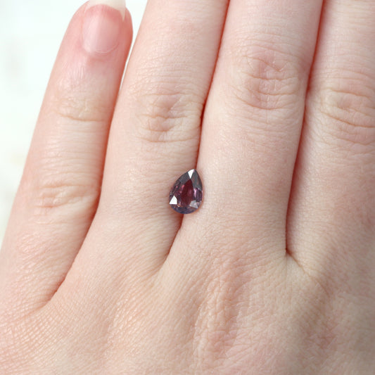 1.50 Carat Berry Purple Pear Madagascar Sapphire for Custom Work - Inventory Code PPS150 - Midwinter Co. Alternative Bridal Rings and Modern Fine Jewelry