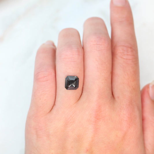 2.28 Carat Black Asscher Cut Diamond for Custom Work - Inventory Code NBA228 - Midwinter Co. Alternative Bridal Rings and Modern Fine Jewelry