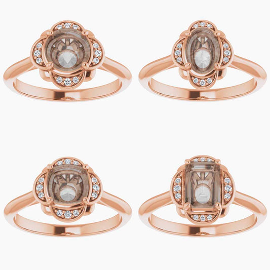 Clover Setting - Midwinter Co. Alternative Bridal Rings and Modern Fine Jewelry