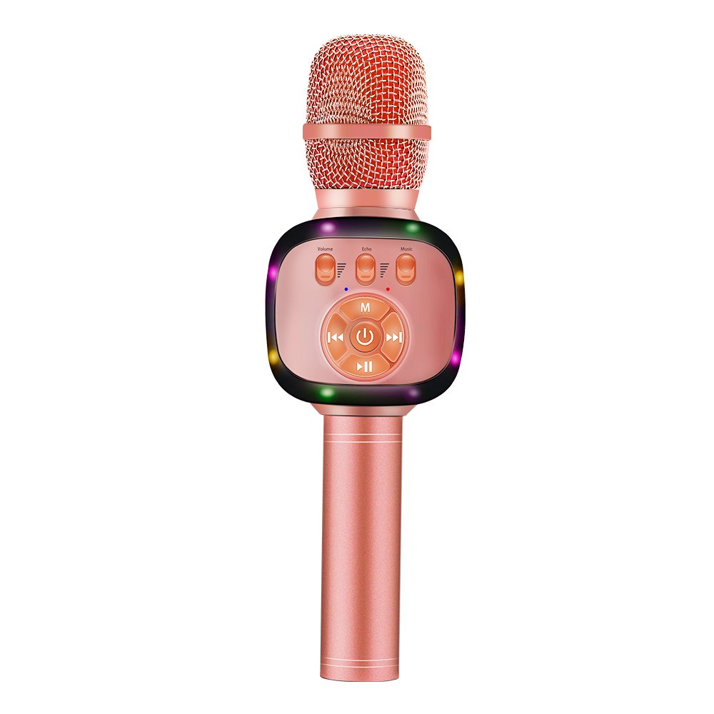 Portable Karaoke Machine Mic Speaker for Kids and Adults Home Party Birthday Rose Red BONAOK Karaoke Microphone Bluetooth Wireless