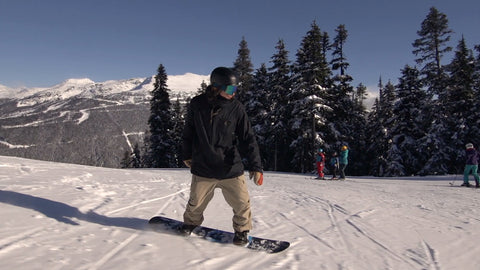 Balanced Position On A Snowboard