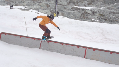 Back Blunt On A Snowboard