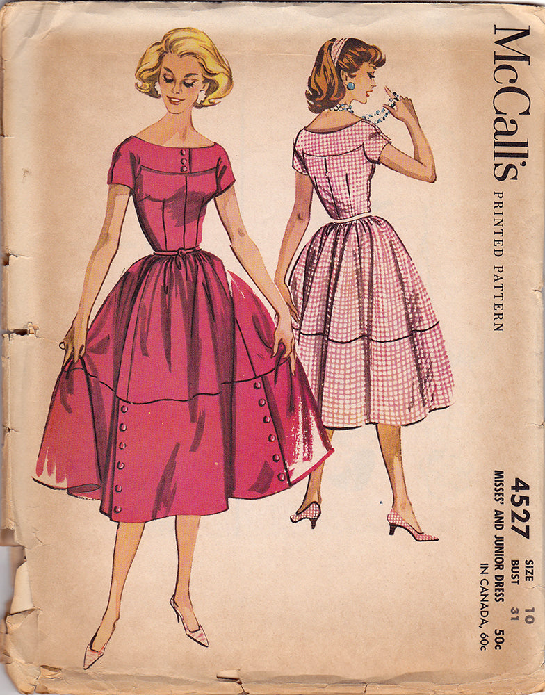 1950s-vintage-sewing-pattern-mccalls-4527-misses-dress-wesewretro