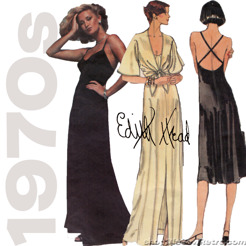 Vintage Vogue Designer Original Pattern: Edith Head Evening Gown. Vogu