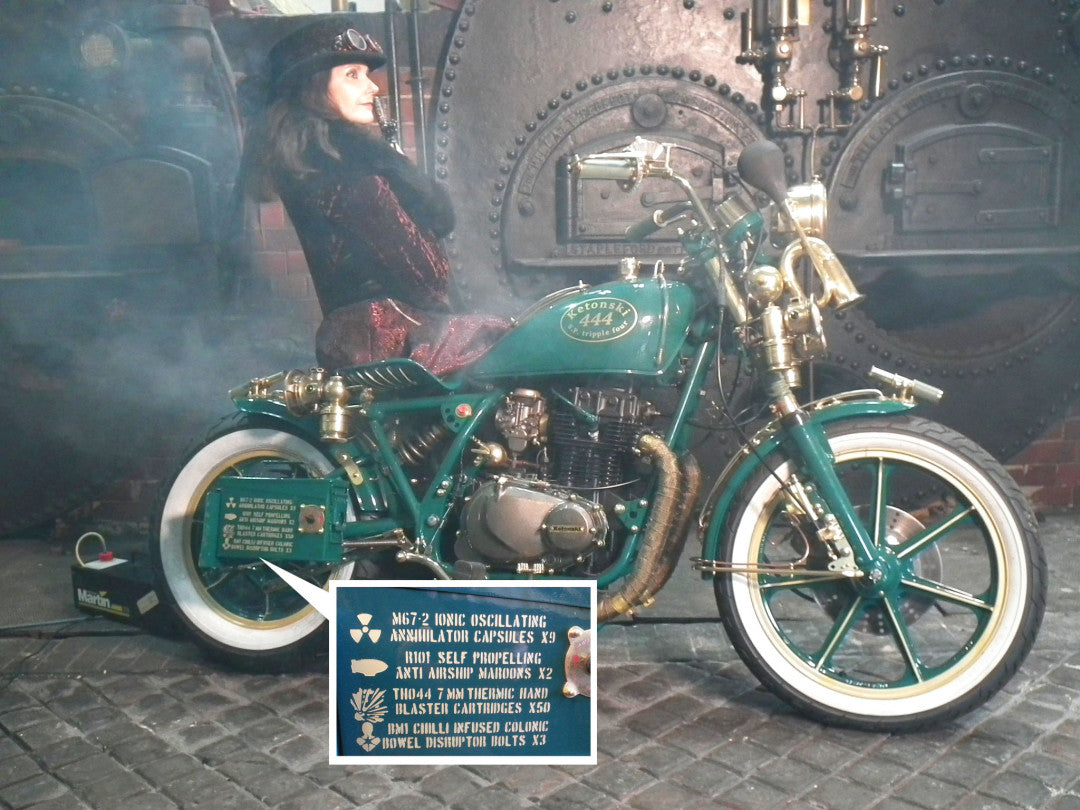 custom steampunk bike stencil