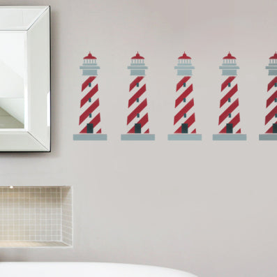 Lighthouse wall painting stencil