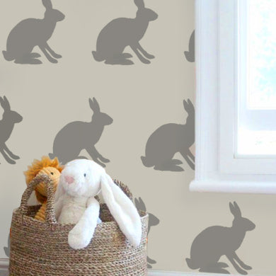 bunny rabbit wall nursery stencil