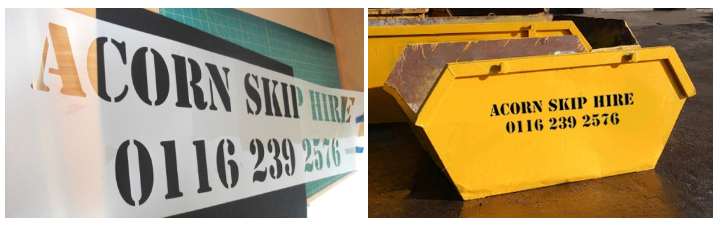 custom skip painting stencils