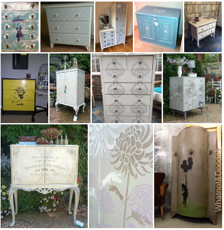 Stenciled furniture projects gallery - Ideal Stencils