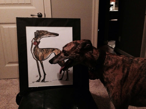 canine caricature pet portrait by john lafree