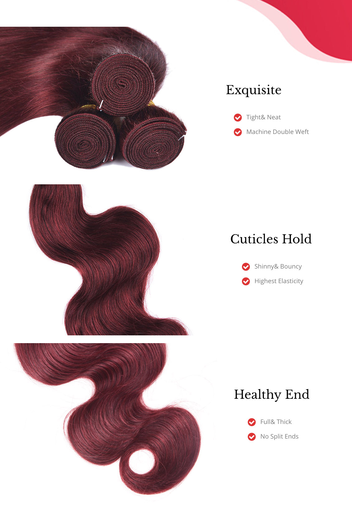 MarchQueen goodPeruvian Human Hair Body Wave 3 Bundles Remy Hair Weave 7 Colors 10-24 Inch On Sale