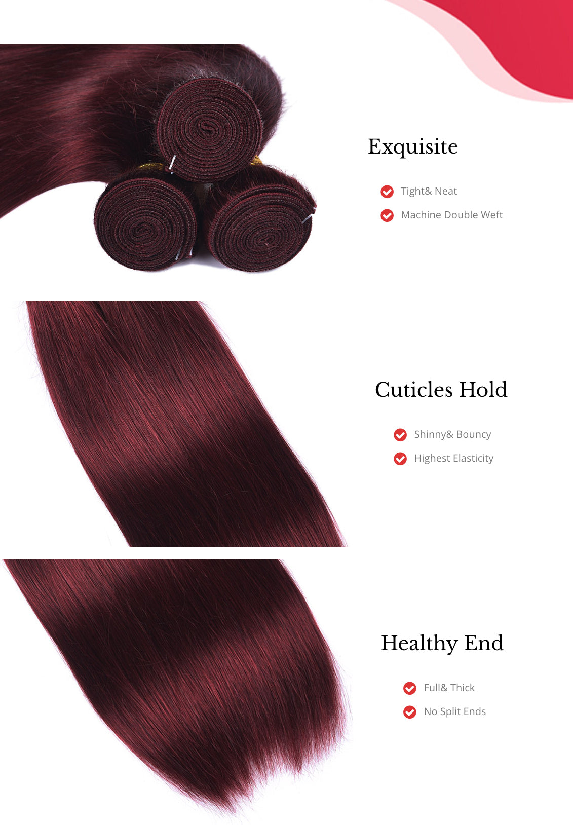 MarchQueen Brazilian Straight Hair 3 Bundles 7 Colors goodHuman Hair Weave Extensions For Sew In