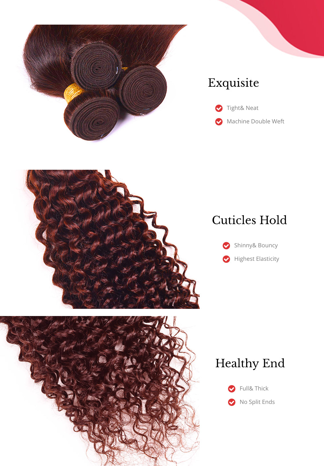 MarchQueen Peruvian Curly Weave Human Hair 3 Bundles Color Weave Cheap Remy Hair Extensions 7 Colors