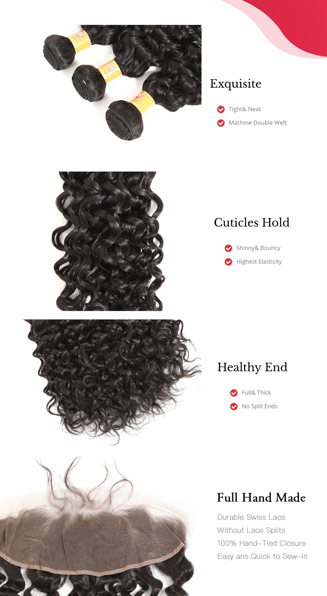 MarchQueen Human hair Weave Jerry Curl 3 Bundls With Lace Frontal Closure Ear To Ear 13x4 Cheap Peruvian Hair