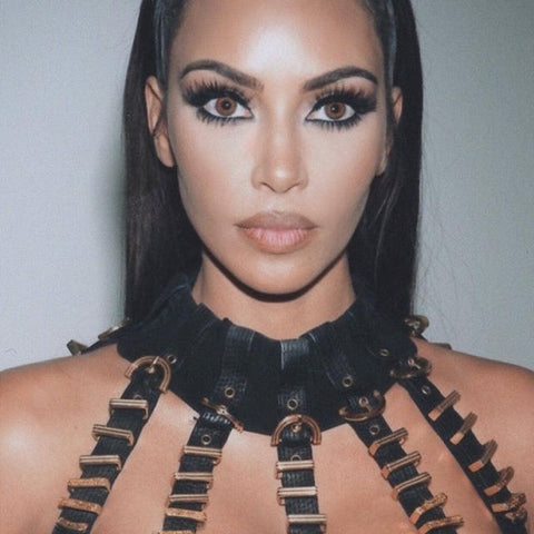 Kim kardashian wearing color contact lenses by MesmerEyez