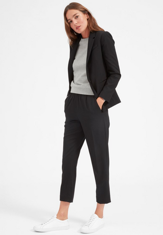 Organic Oversize Blazer Black by EVERLANE