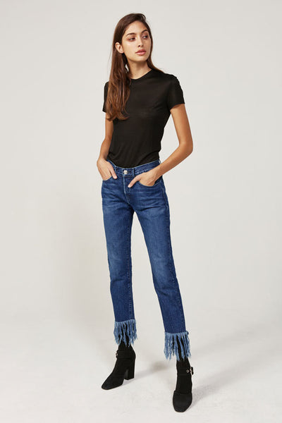WM3 Cropped Fringe Jeans Denim Frankie Miami 