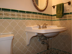 Mexican Tile Bathroom wainscoting