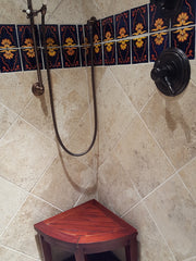 Mexican tile bathroom shower accents