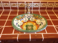 Mexican Tile Bathroom counter